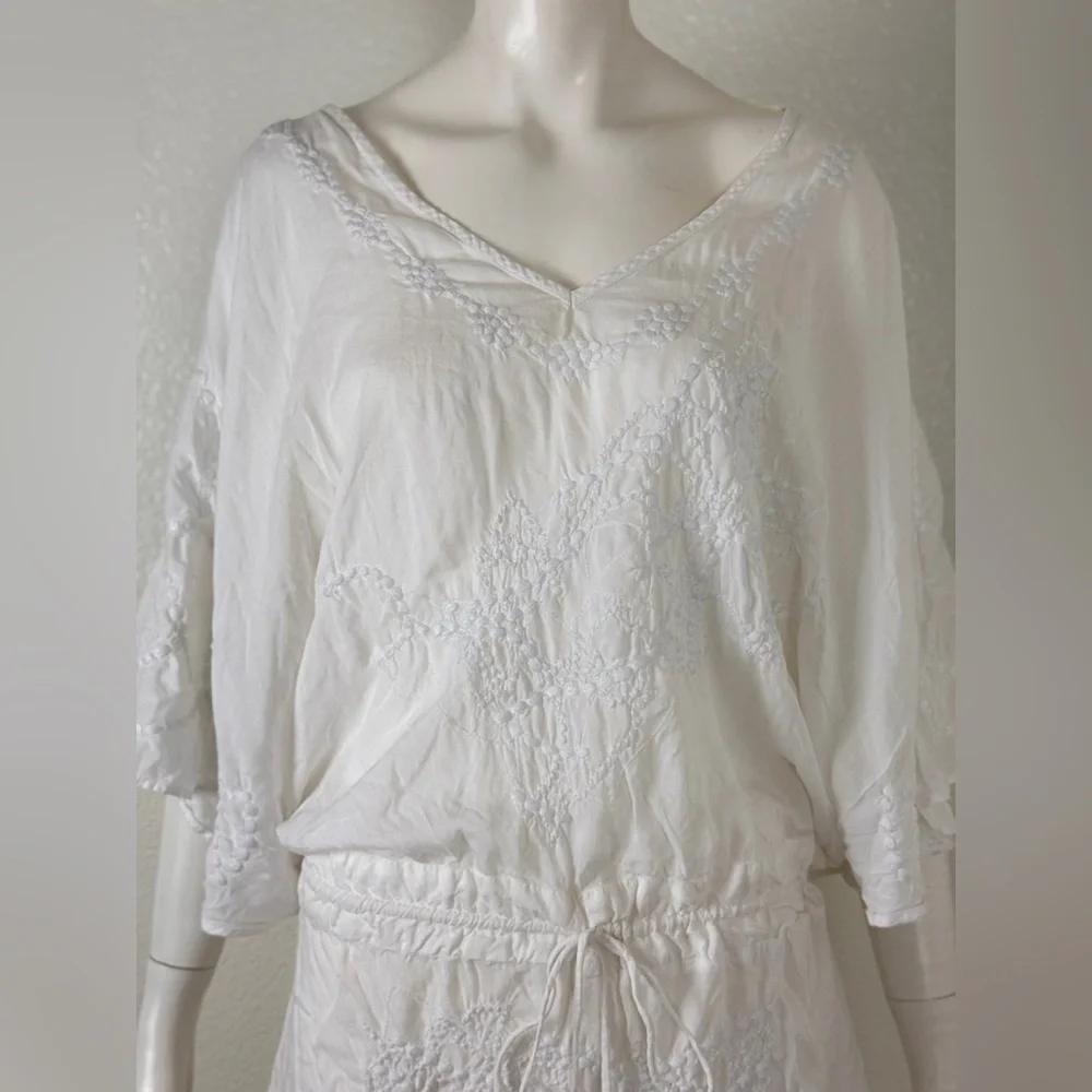 Vix Embroidered Cover-up with Drawstring Waist Size M. E14 - Picture 6 of 15